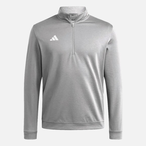 ADIDAS XXL mens 1/4 zip pullover 2xl elevated gray golf sweater sweatshirt new - Picture 1 of 7